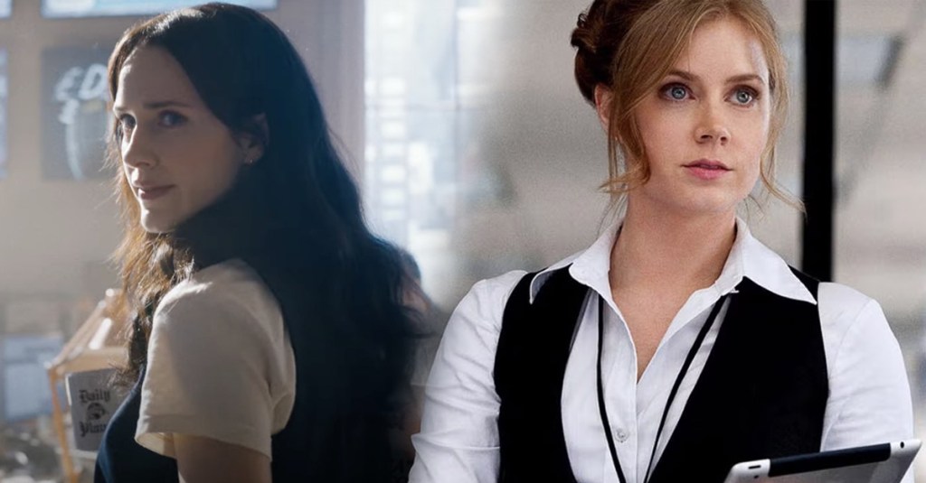 Rachel Brosnahan and Amy Adams as Lois Lane